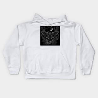 Dark Moth Gothic Cottagecore Kids Hoodie